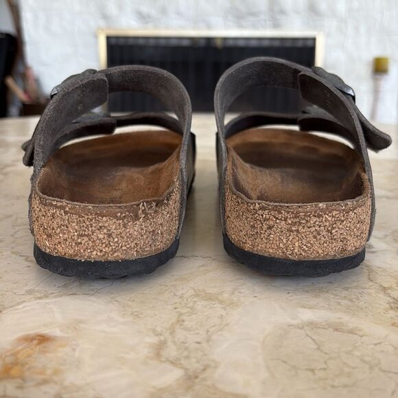 Birkenstock Arizona Soft Footbed - Nubuck Leather Concrete Grey - Picture 8 of 13